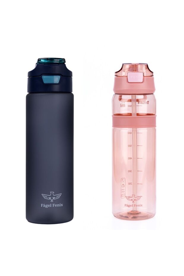 Howard 1000 ml & Balas Ruby 850 ml 2in1 Tritan Matara Seti - 1