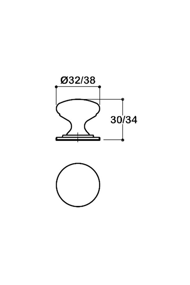 1959 Tek Delikli Kulp Antik Renk Çap 32 Mm - 2