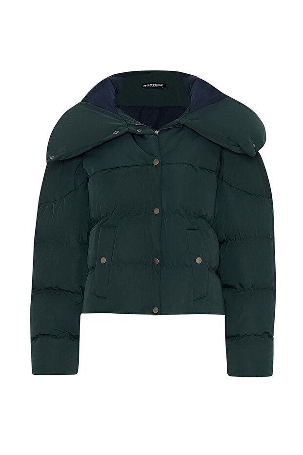 Kapüşonlu Şişme Mont - 6