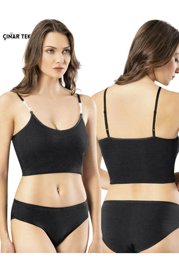KOTA 6439 Model Crop - Camisole with Rope Strap and Pad