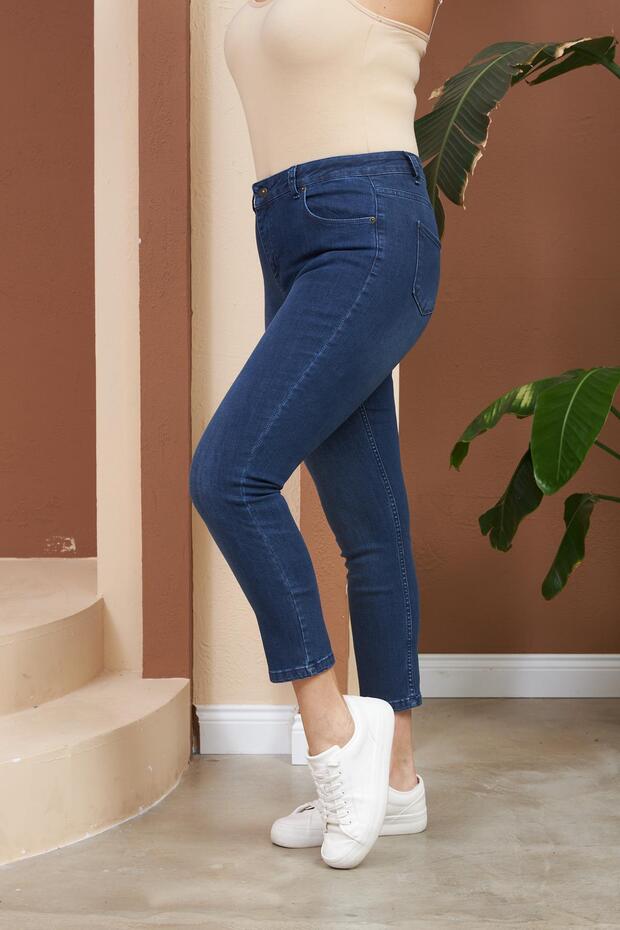 Μπλε παντελόνι Plus Size - 3