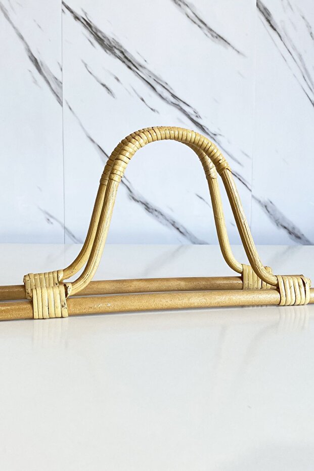 Doğal Bambu Ahşap Çanta Sapı 27cm - 1