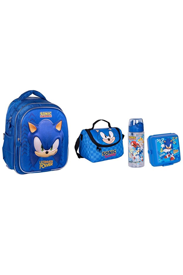 SONİC Okul Çantası SETİ (4 PARÇA) - 1