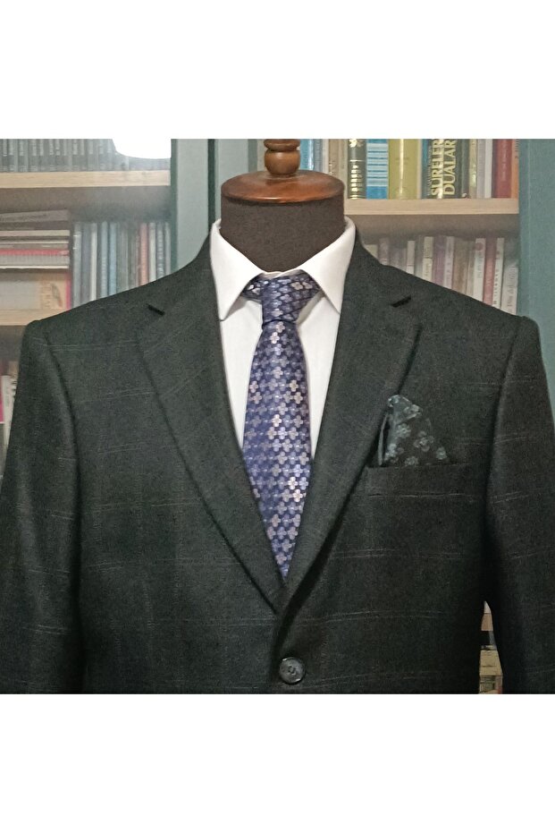 Kışlık Siyah Kareli Ceket - 2