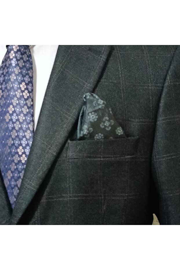 Kışlık Siyah Kareli Ceket - 4