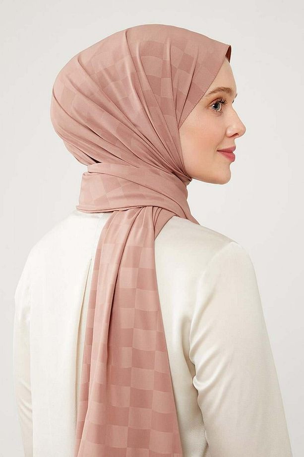 Taba Dama Desen Jakarlı Elegance Şal - 1