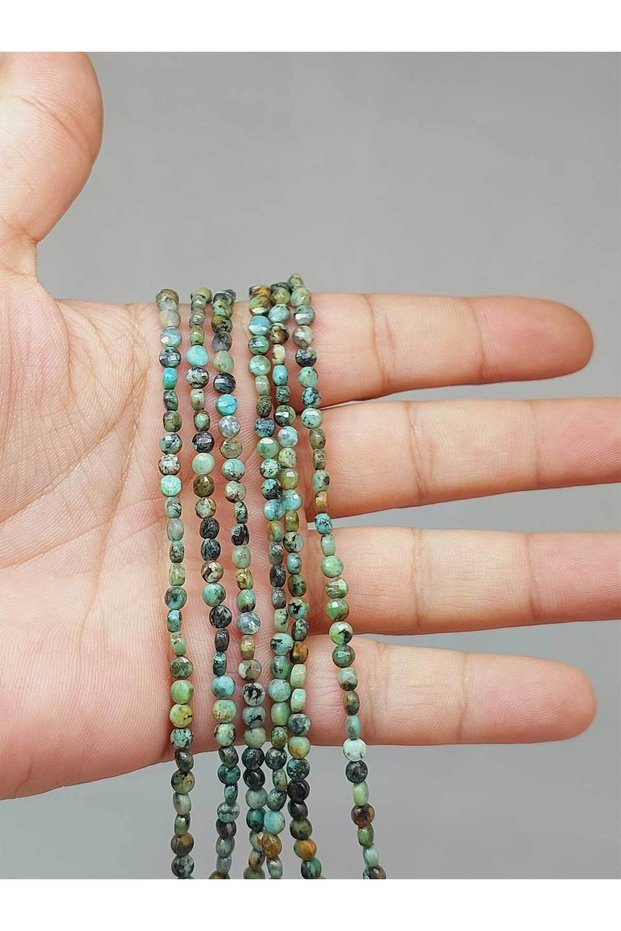 Quarter String (9cm Long!) African Turquoise Stone Yassi Quarter Strand 2.5*4mm (51212)