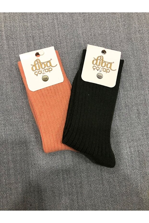 Bayan Yün Çorap 2 Adet - 1