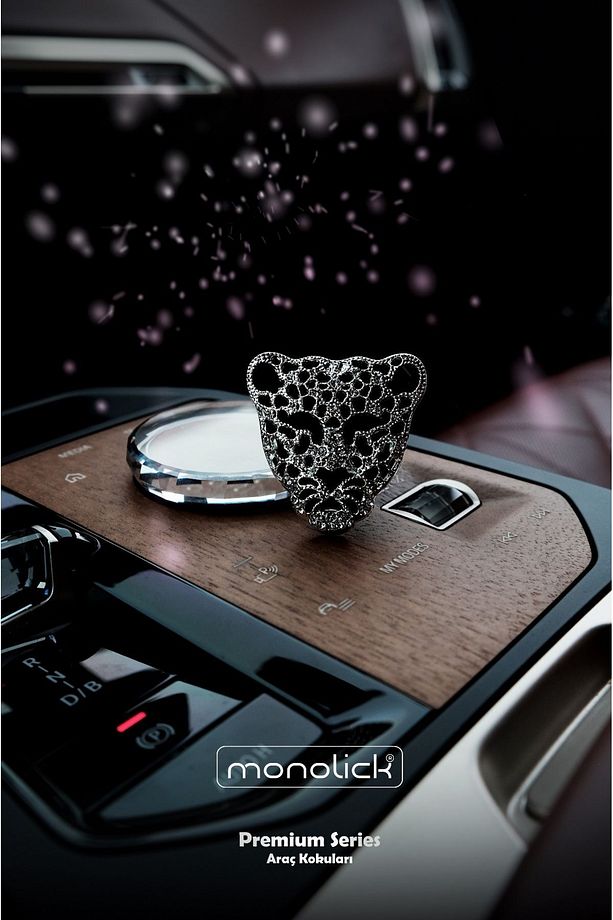 Premium Seri Kristal Baget Taşlı Aslan Araba Oto Klima Petek Kokusu Seti (10 ML LİKİT ESANS) - 6