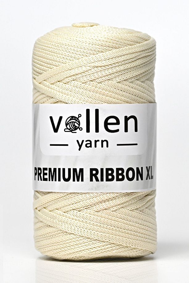 Premium 200gr/4mm Polyester Ribbon Ip,makrome Ipi,çanta Ipi,hobi Ipi,supla Ipi,ekru - 1