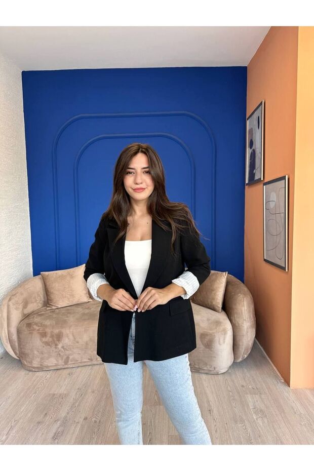 Linen Black Jacket - 5