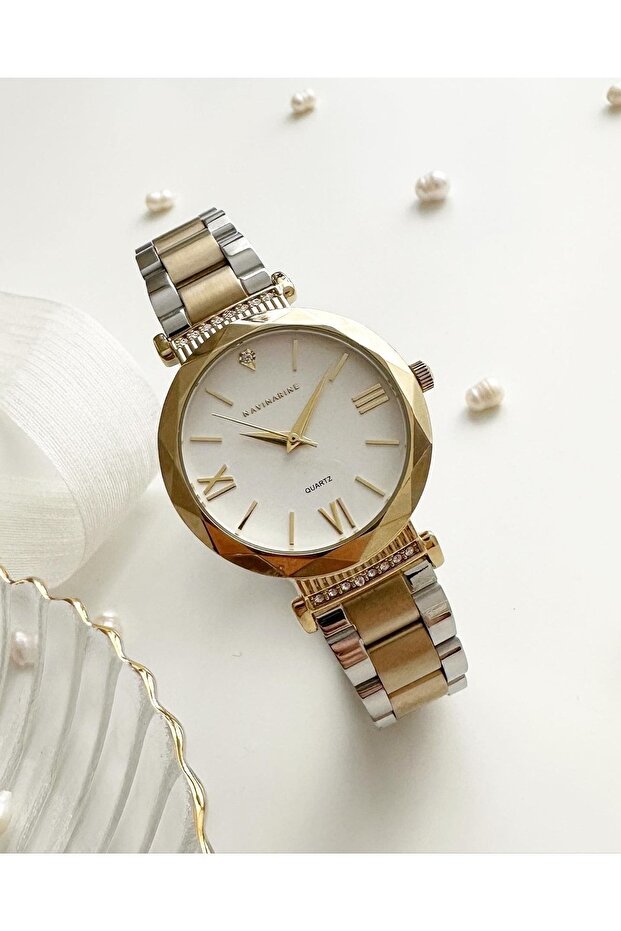 Gold Silver Women's Wristwatch