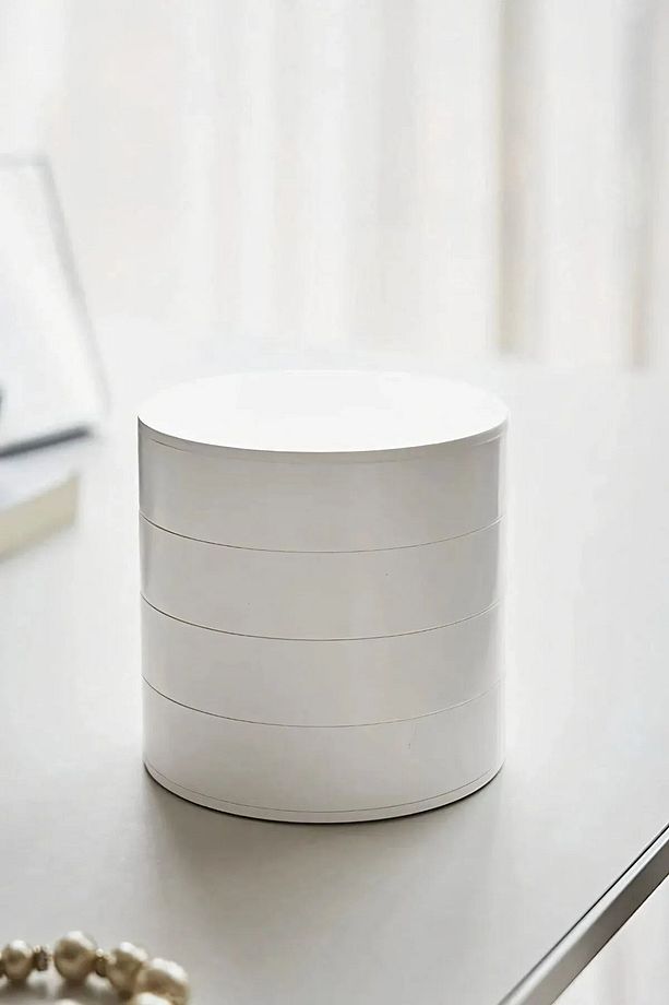 4 Katlı Takı Aksesuar Organizer , 360 Derece Dönen Takı Kutusu - 2
