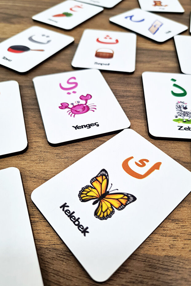 Wooden elif ba education cards