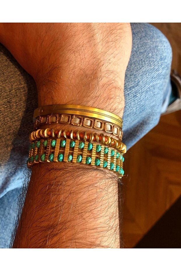 Bronz Mini Square Bileklik - 5