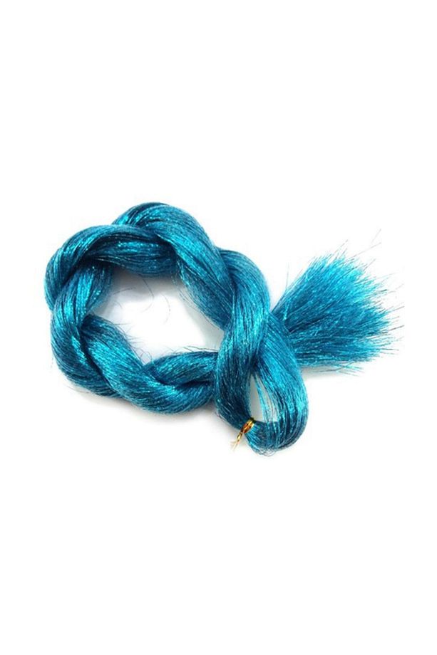 Simli Saç Işıltısı Hair Tinsel Simli Saç Ipleri Mavi - 1