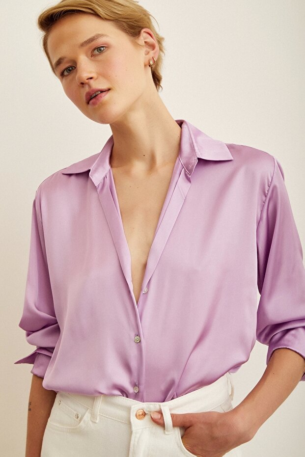 Basic Saten Gömlek - 6