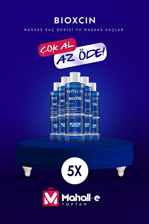 Biotin Şampuan 300 ml - Hassas Saç Derisi Hassas Saçlar 5'li - 1