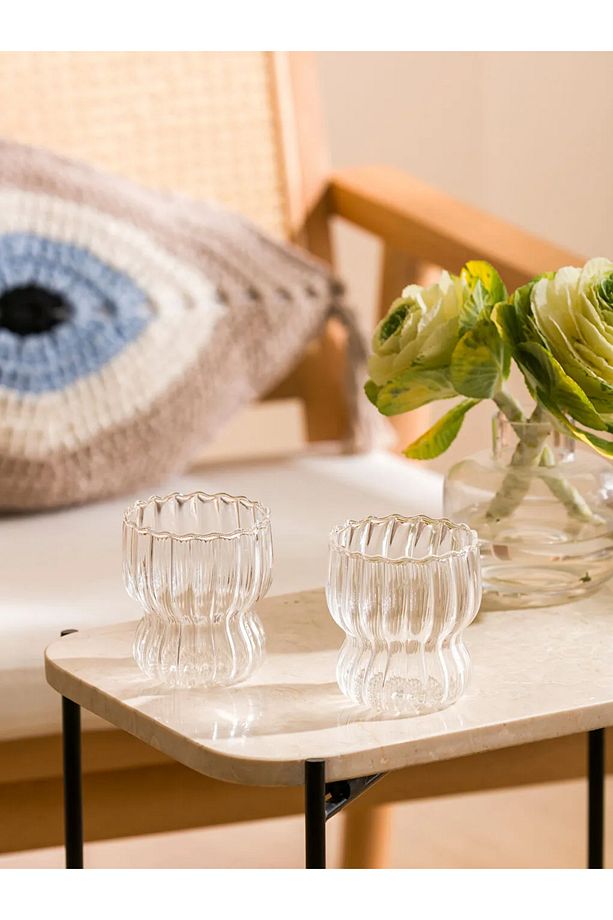 LCW HOME Şeffaf Desenli Bardak 2'li 280 Ml - 2