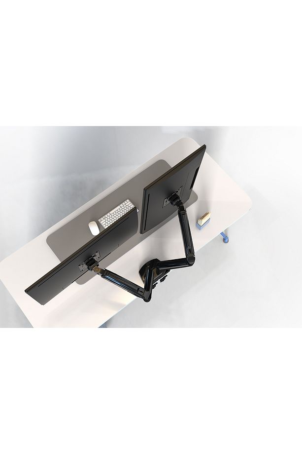 Nb F160 17-27 " Çift Kol Amortisörlü Vesa Monitör Standı Monitör - 2