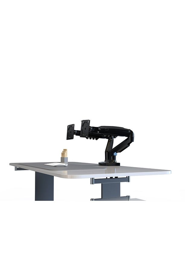 Nb F160 17-27 " Çift Kol Amortisörlü Vesa Monitör Standı Monitör - 5