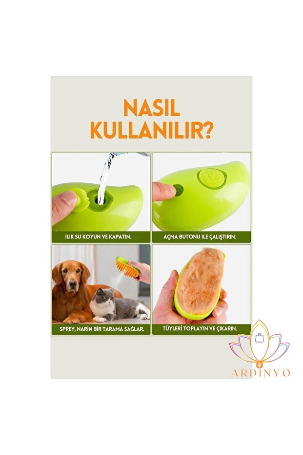 Kedi Bakım Seti: Sevimli Yapışkanlı Catnip Avokado & Buharlı Yıkama Fırçası Avantajlı Set - 7
