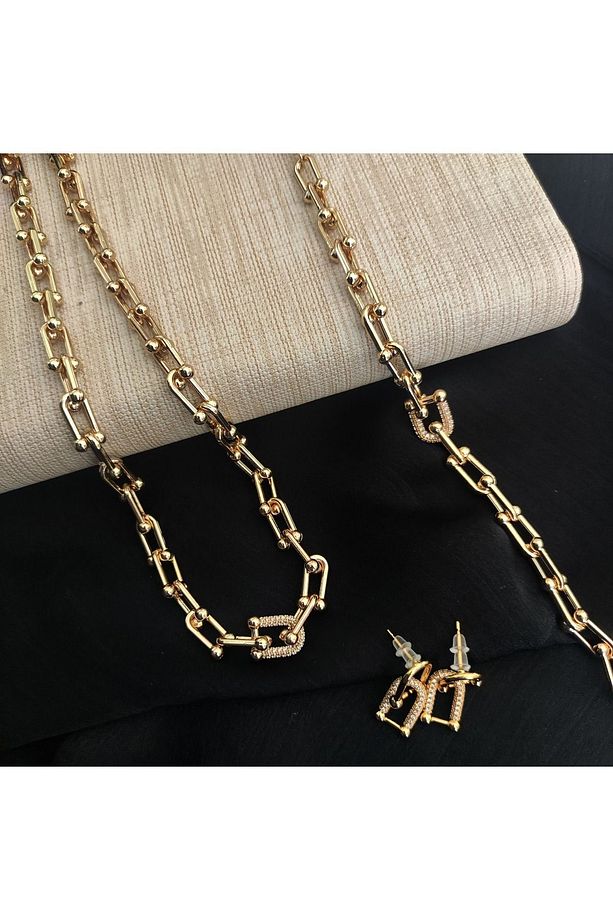 316L Çelik Tiffany Gold Set - 4