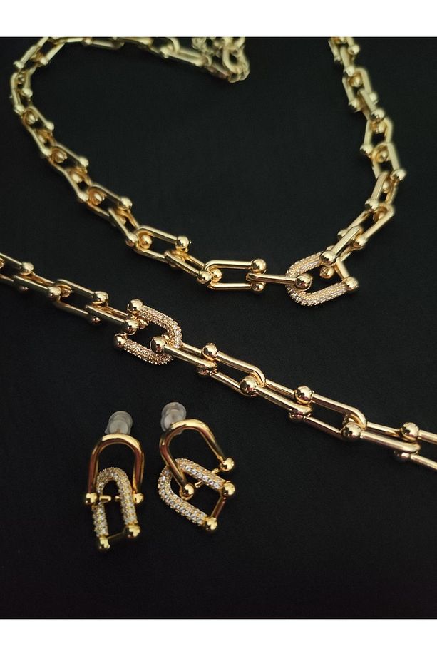 316L Çelik Tiffany Gold Set - 1