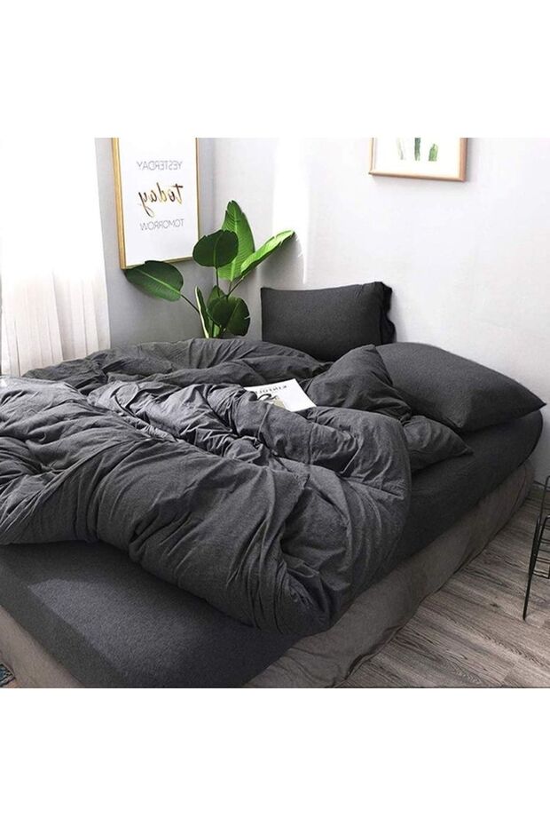 Double Black Ranforce Duvet Cover Set