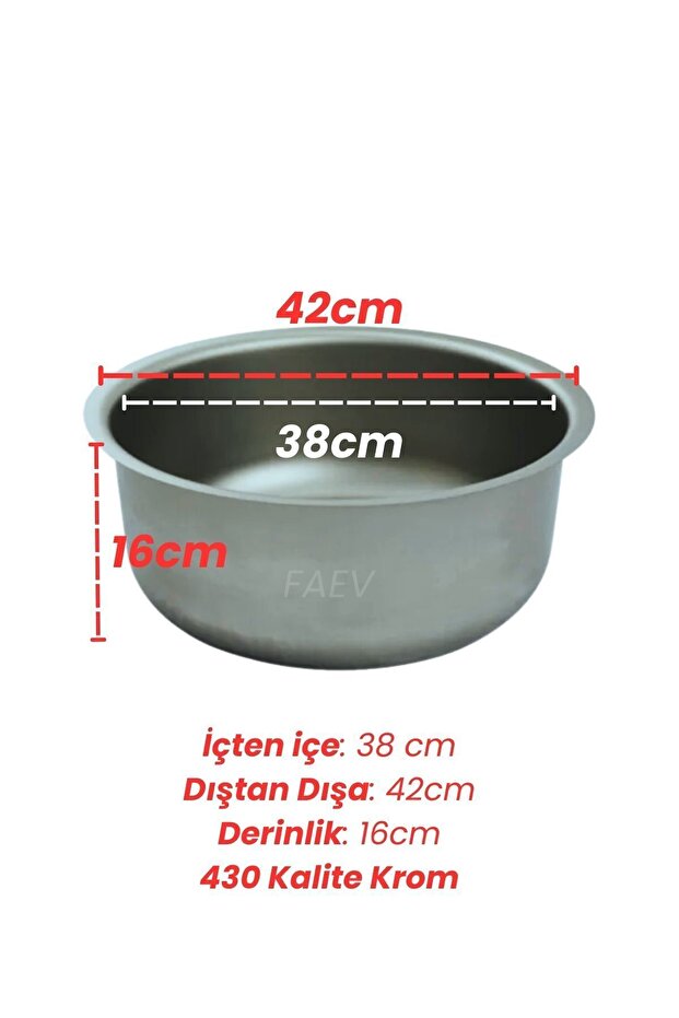 Krom Düz Evye Paslanmaz Çelik - 5