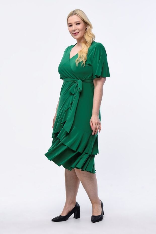 Μίντι ελαστικό κομψό βραδινό φόρεμα - 4