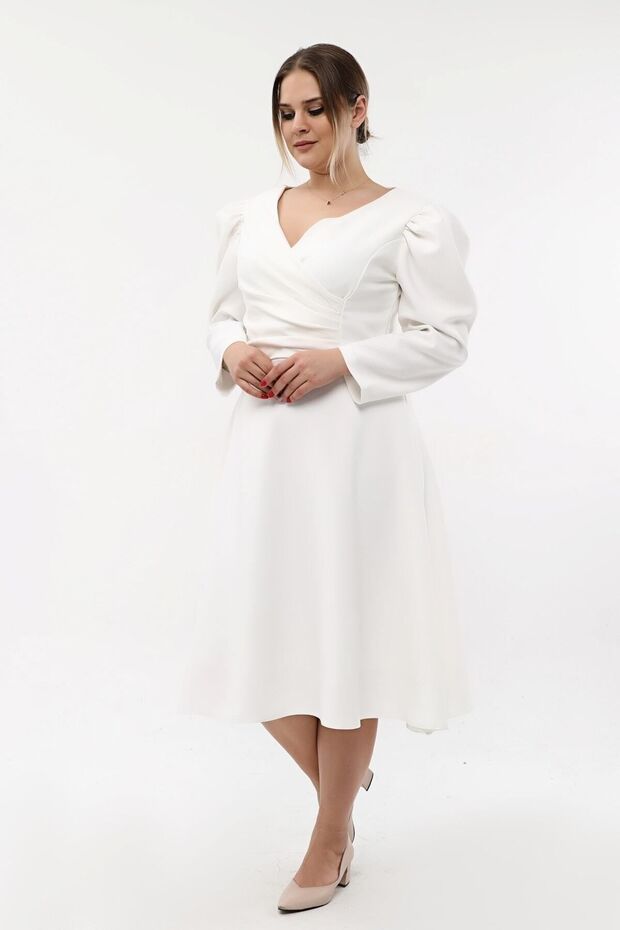 Rochie de seară pliată Robe elastică - 7