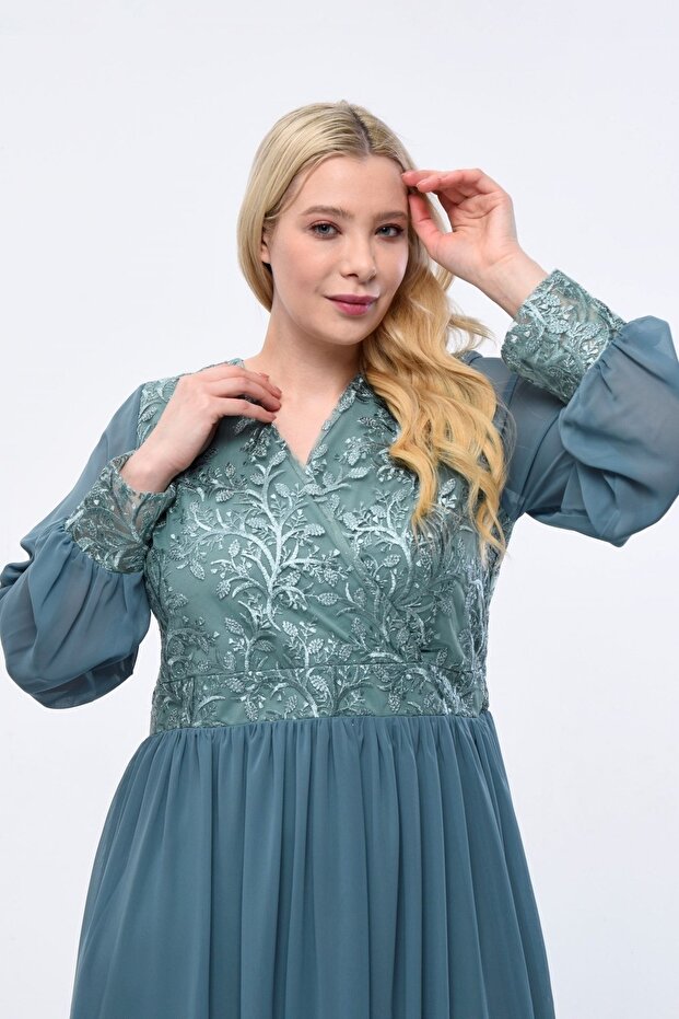 Rochie de seara lunga din sifon - 3