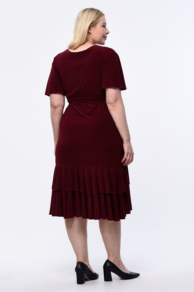 Rochie de seară Midi Flexibilă Elegantă - 4