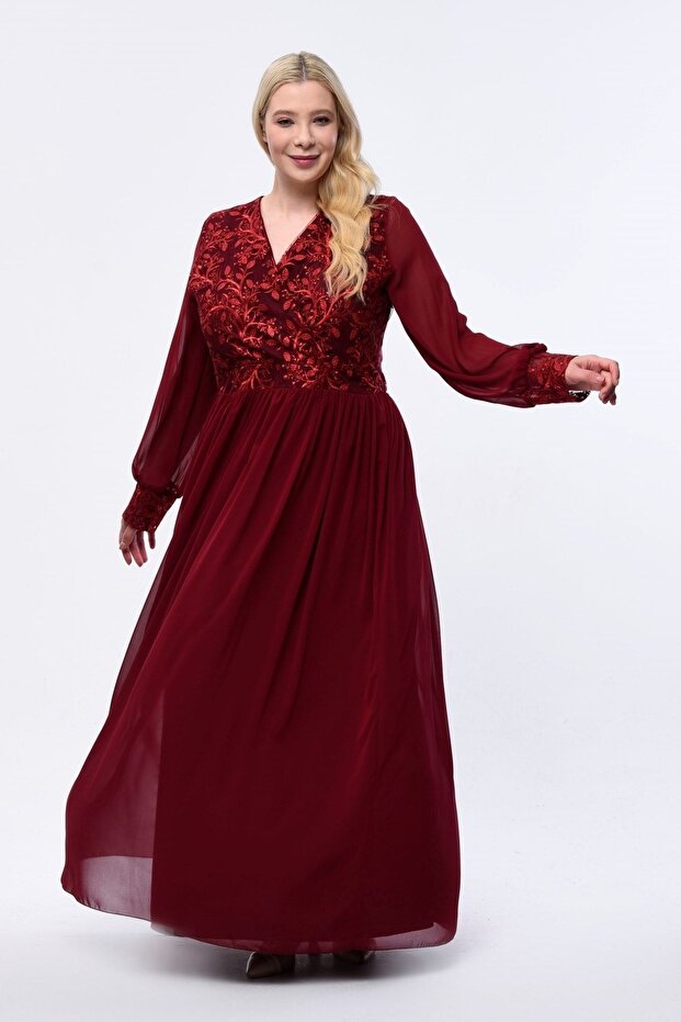 Rochie de seara lunga din sifon - 1