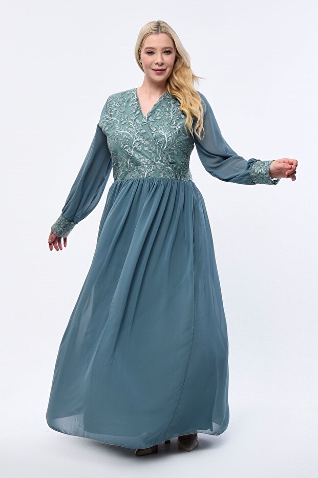 Rochie de seara lunga din sifon - 1