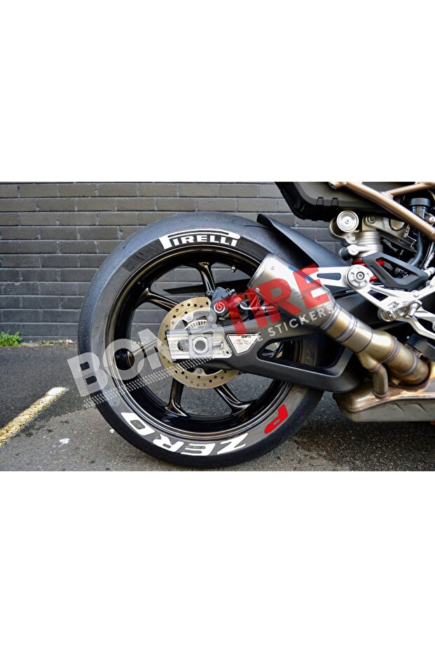 Pirelli P Zero 4 White sticker - 2.5 Cm, 4 Pieces, Motorcycle Tire LetterINg, MADE IN USA ®