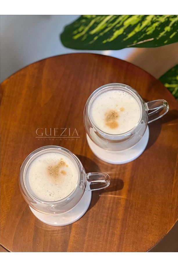 Isıya Dayanıklı Kupa Sunum Kahve Bardağı | Çift Camlı Çift Cidarlı Cam Kupa 200 Ml | 2 Adet - 5