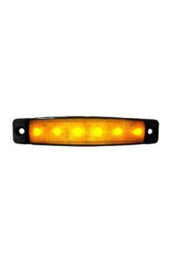 6 Ledli 12 Volt Parmak Lamba Sarı (10 Adet) - 1