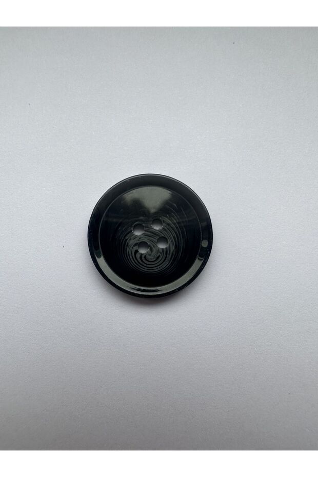 Black on Gray Marble Marble Pattern Design Button Plain Polyester Button 40 Size Buttons - Pack of 6 - 3