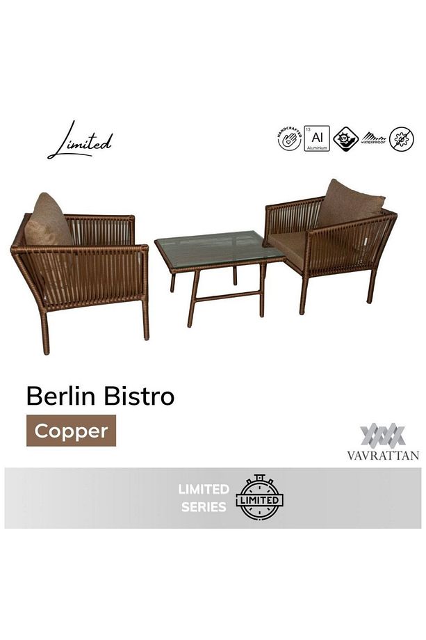 Berlin Bistro Rattan Bahçe Balkon Oturma Takımı Küf - 1