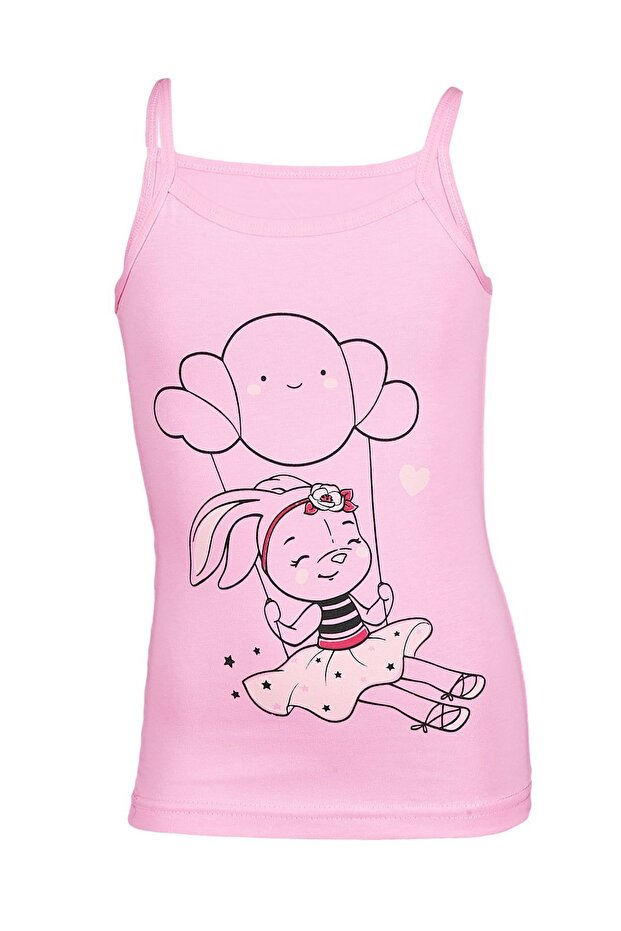 5-Pack Printed Girl's Colorful Undershirt with String Straps - 5