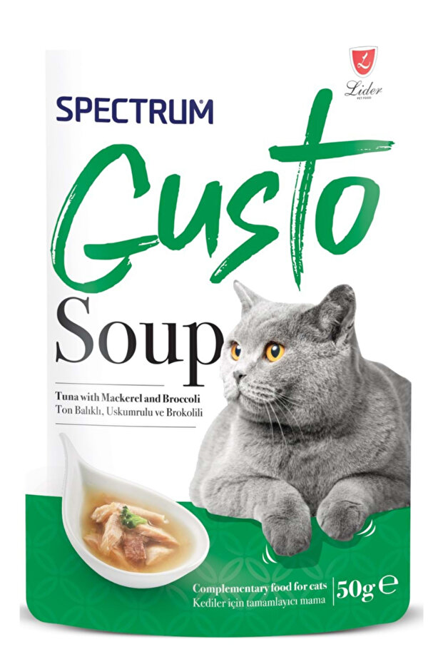 Gusto Ton Balıklı Uskumru ve Brokolili Kedi Çorbası 50gr - 5 Adet - 2