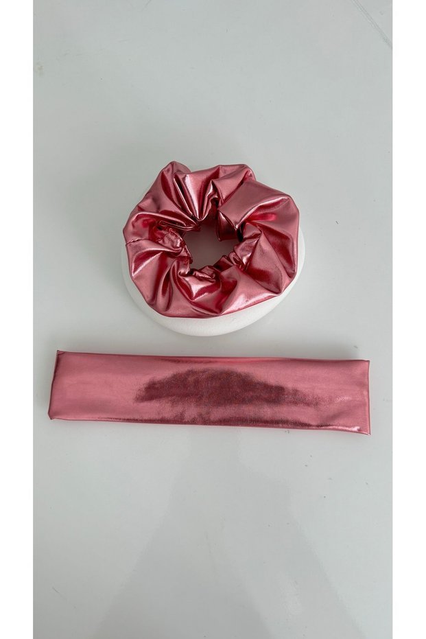 Shiny Bandana & Hair Rubber Clasp 2 Pieces