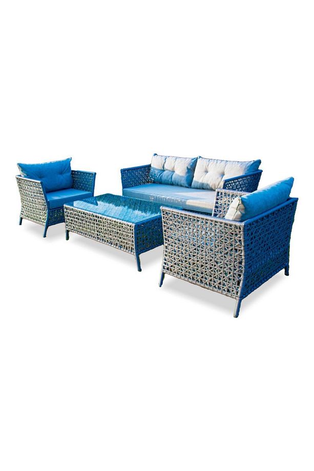 Magnolia Rattan Bahçe Takımı Açık Gri - 1