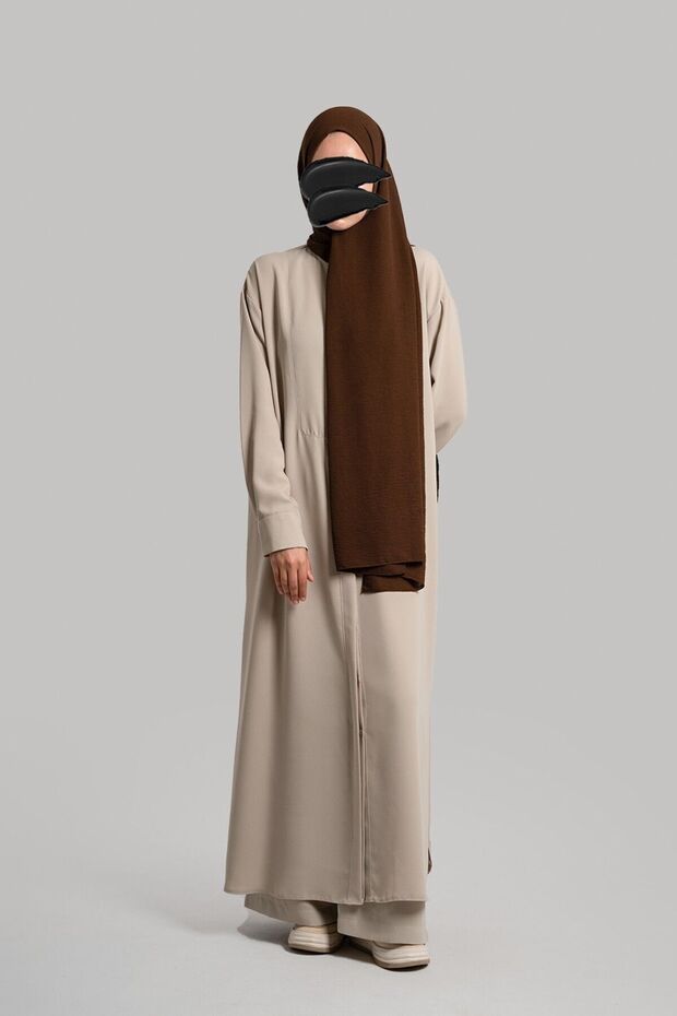 Stone Color Crepe Set of Two