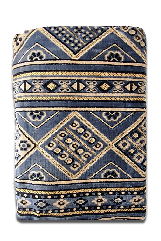 Kalın Gri Kadife Halı Örtüsü - 6