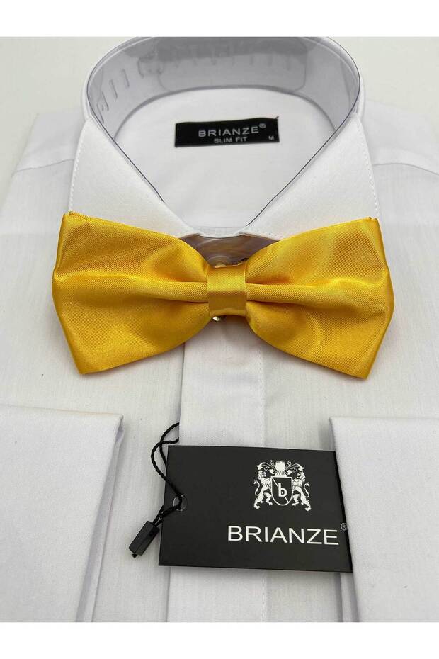 Satin Bow Tie Gilt Yellow - Solid Color