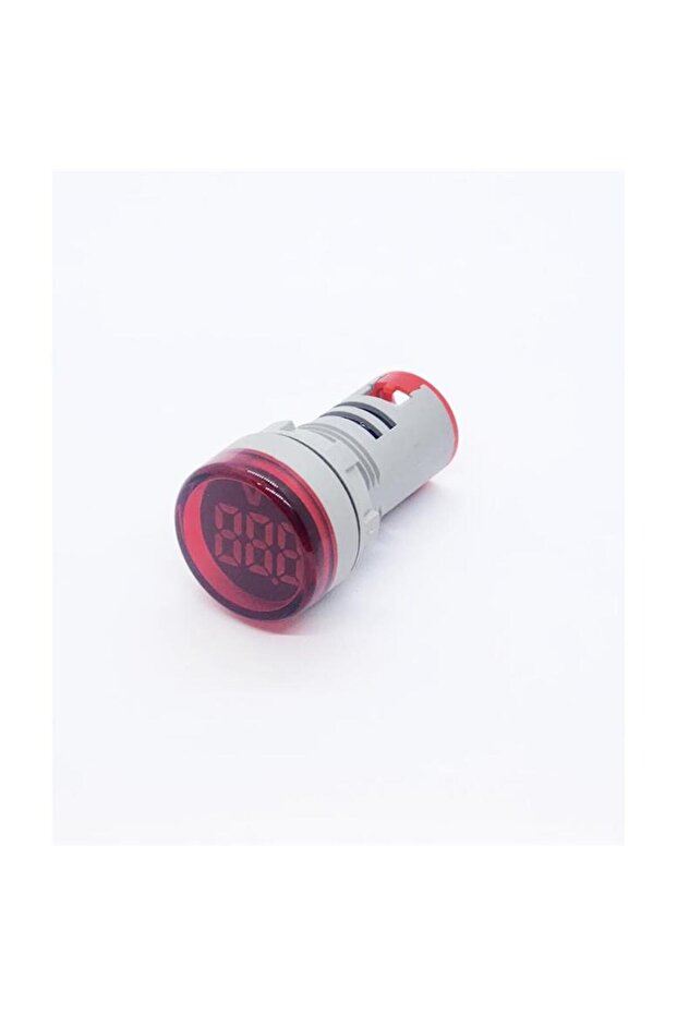 22 Mm Red Digital Voltmeter - Ac50-500v Dc Round