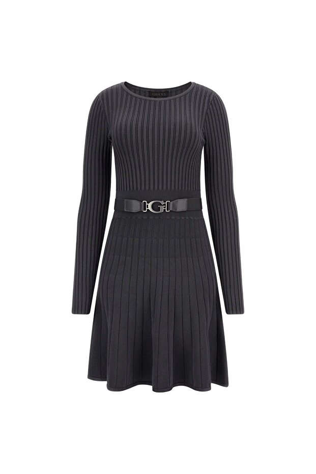 Women's Dress - Rib Pleated Design
